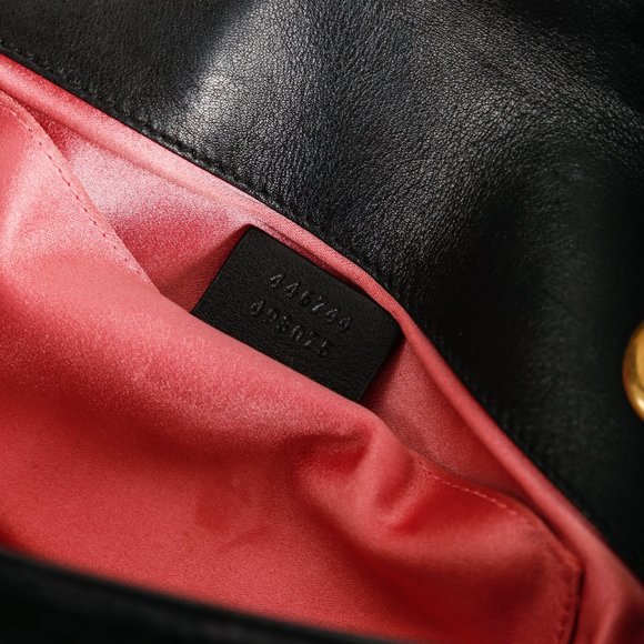 SOLD Gucci Black Velvet Matelassé GG Marmont Mini Bag - Picture 10 of 11